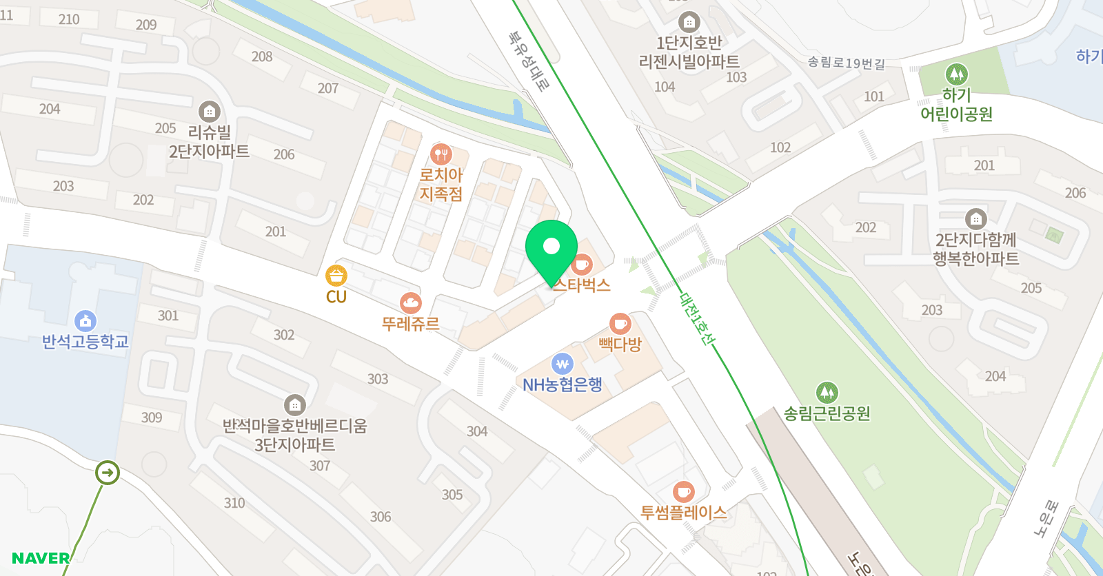 노은아이빅실용음악학원 위치