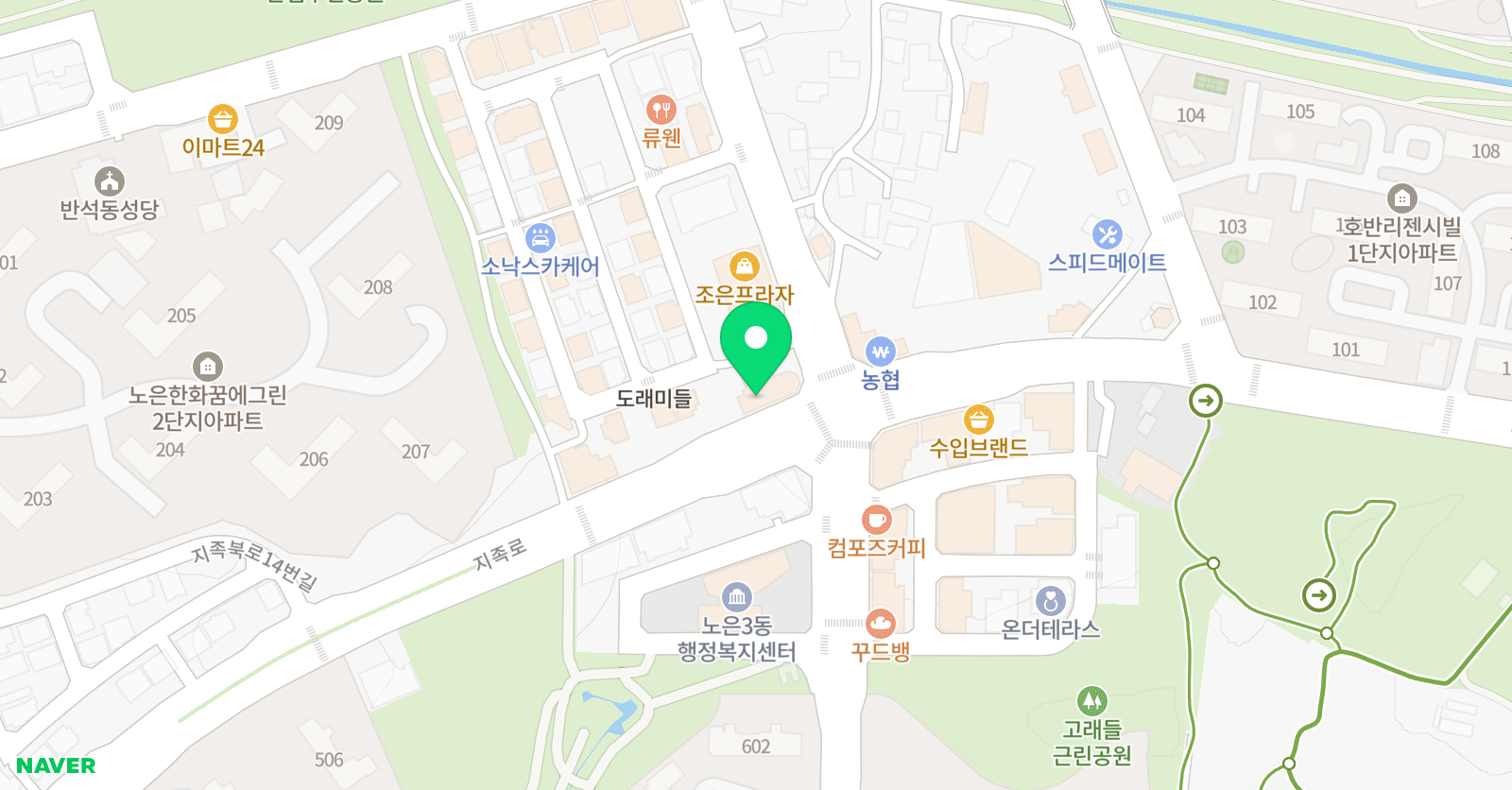영어나무 위치