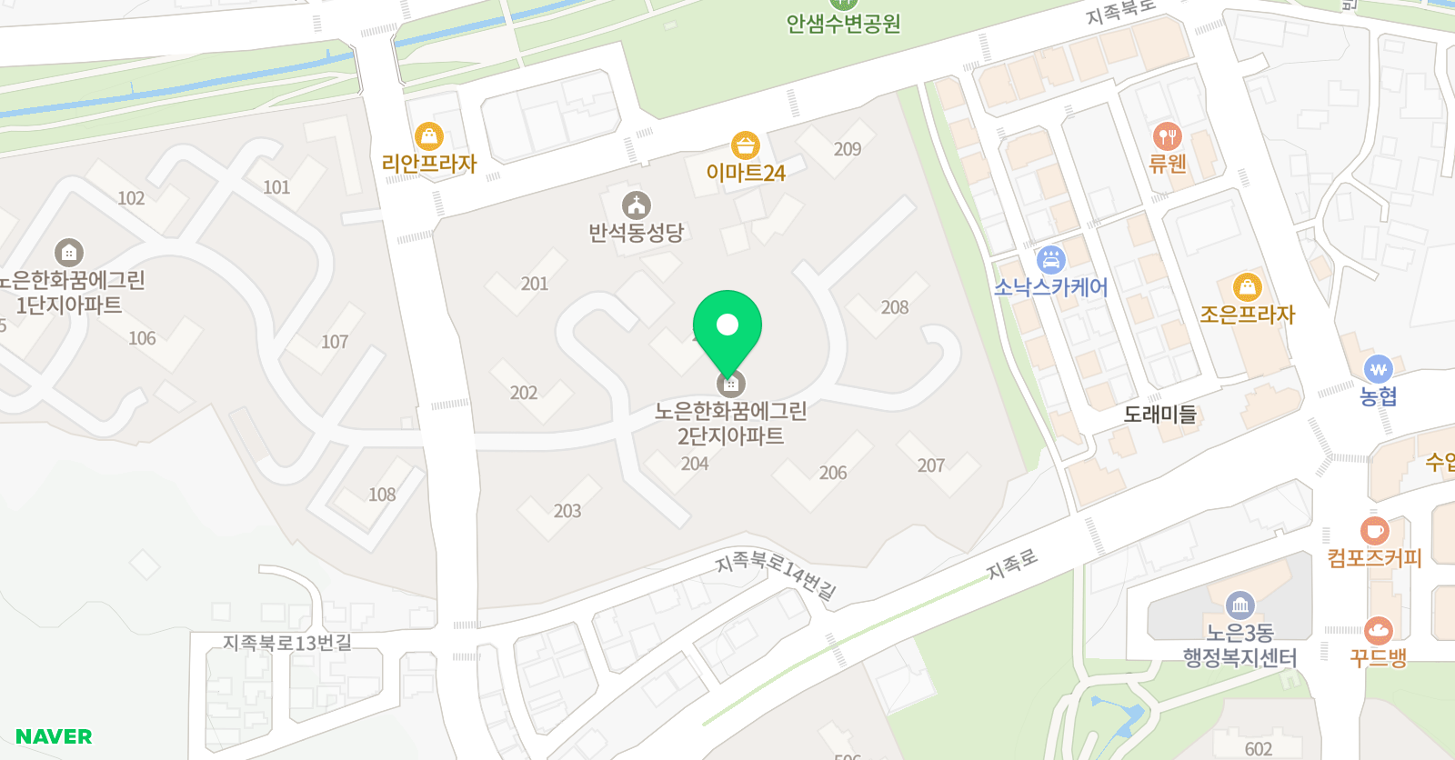 링키 영어 지족꿈에그린점 위치