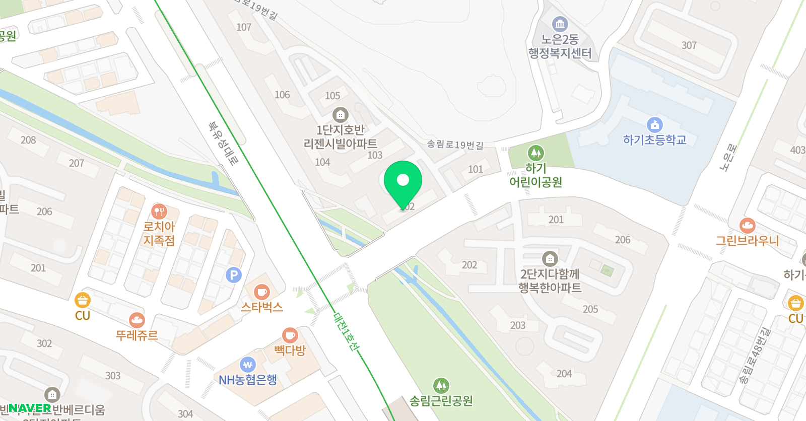 놀작마이아트 대전송림마을앳홈 위치