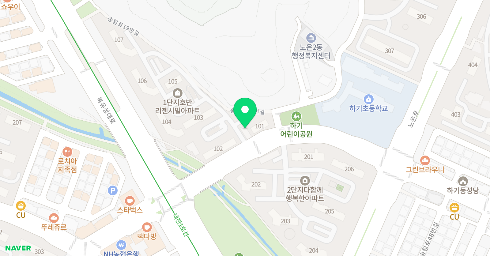 뮤엠 영어 하기송림마을점 위치
