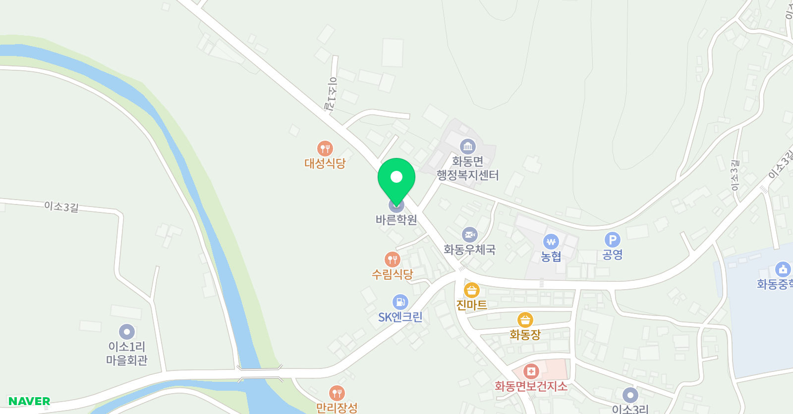 바른 학원 위치