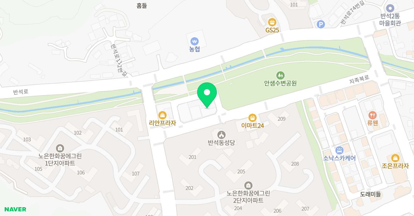 노은꿈에그린 피아노아트학원 위치