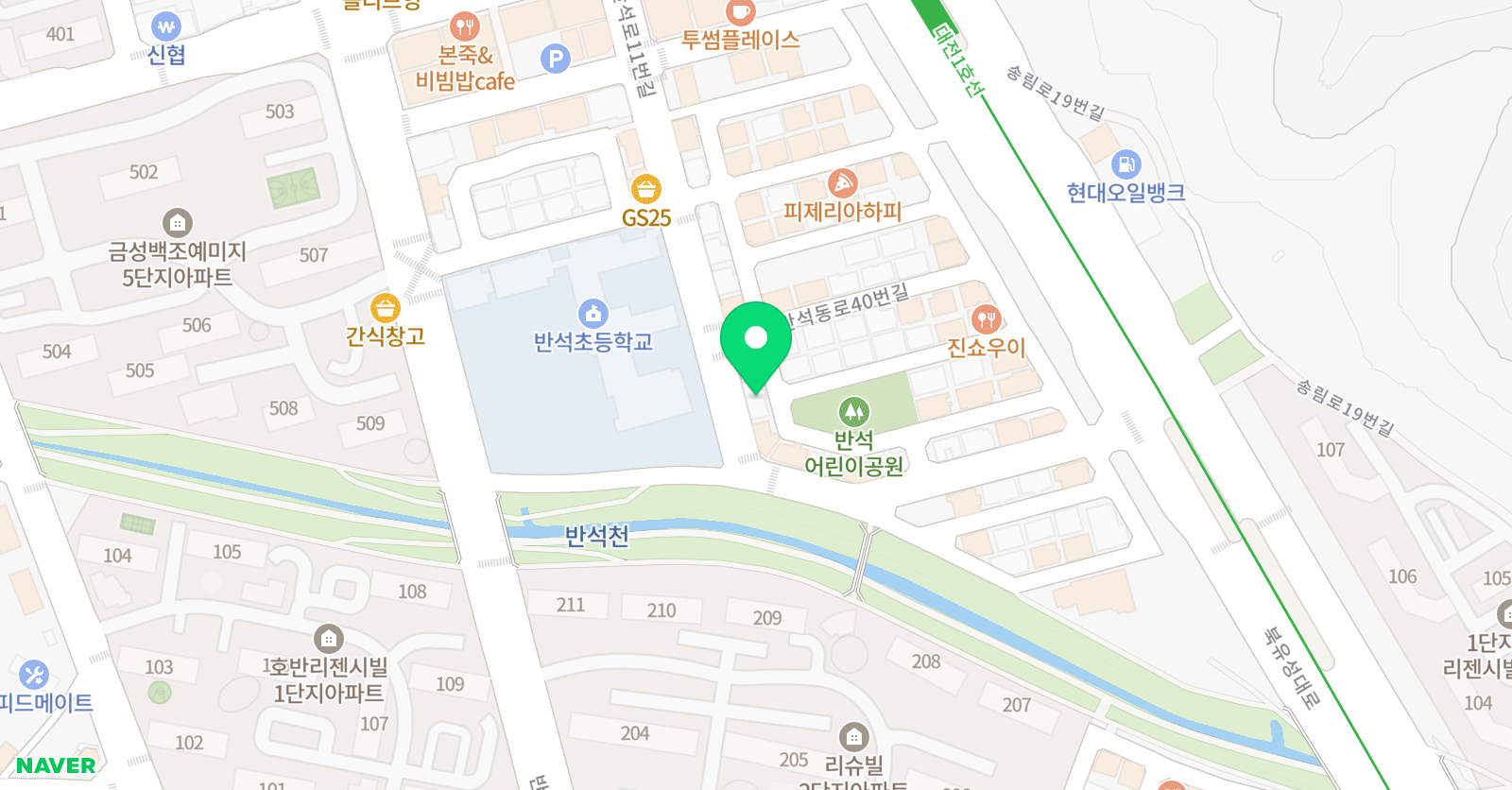한우리 독서토론논술 반석드림홈클럽 위치