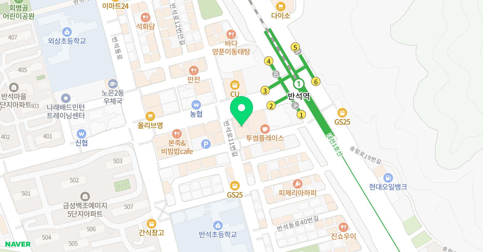 키즈닥터반석 영재학원 위치