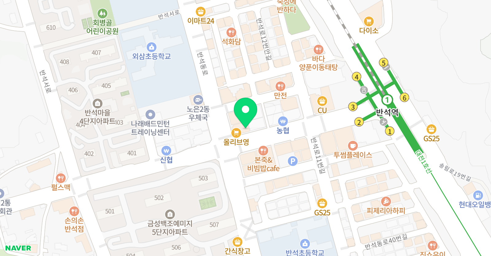 생각앤코딩 학원 위치
