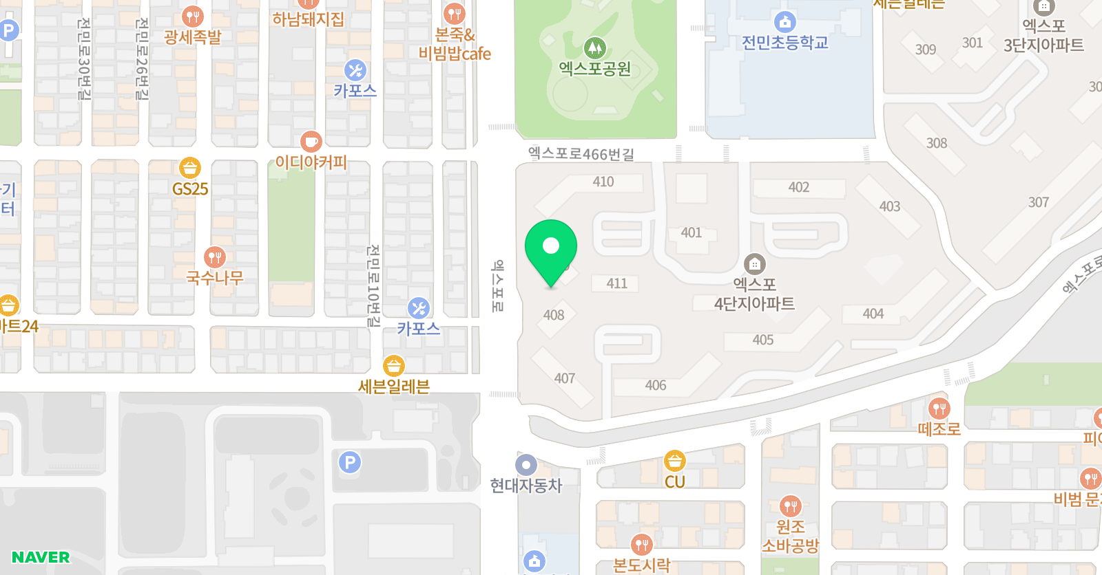 푸르넷 공부방 전민엑스포 위치