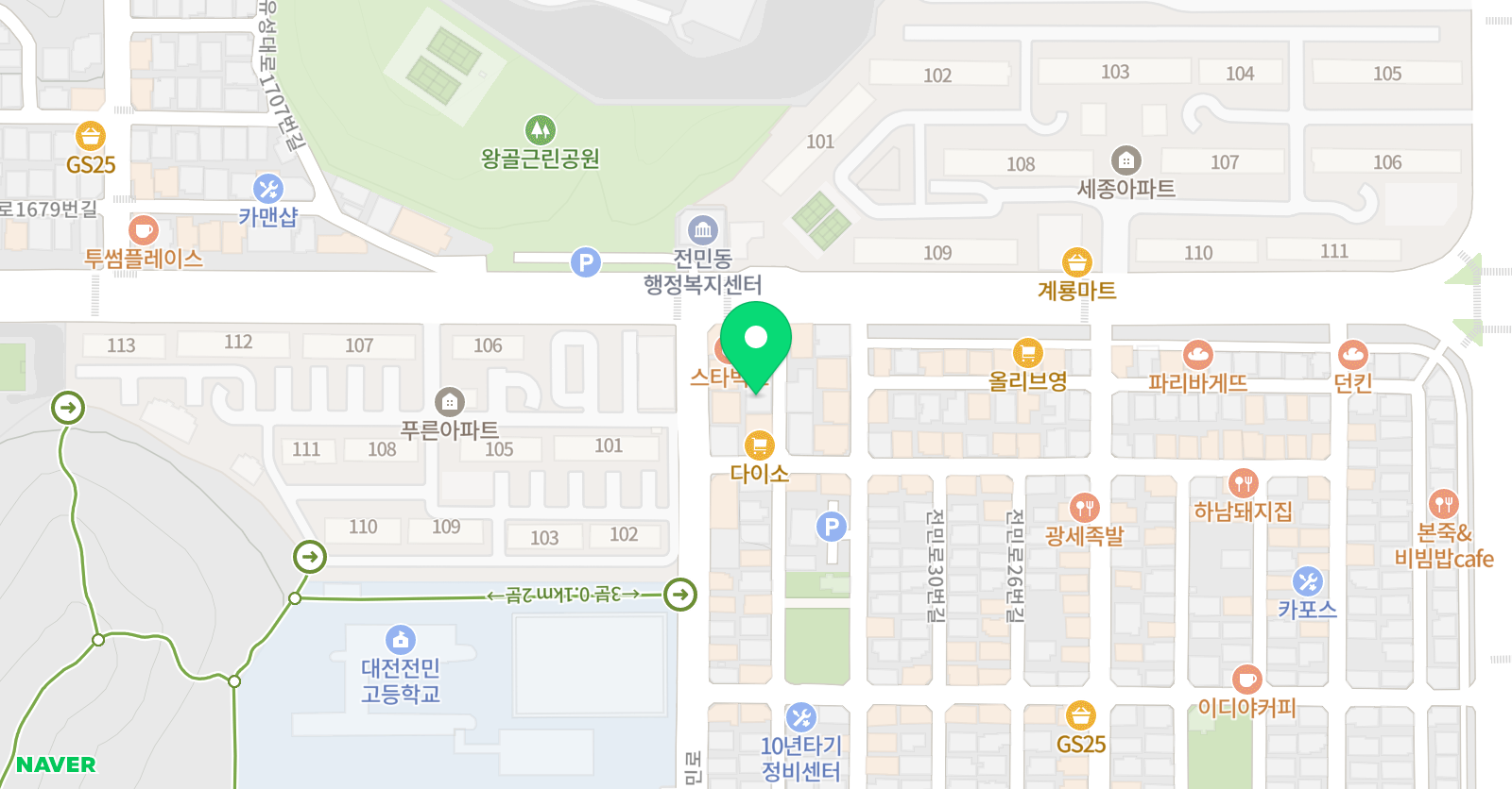 그림숲미술학원 위치