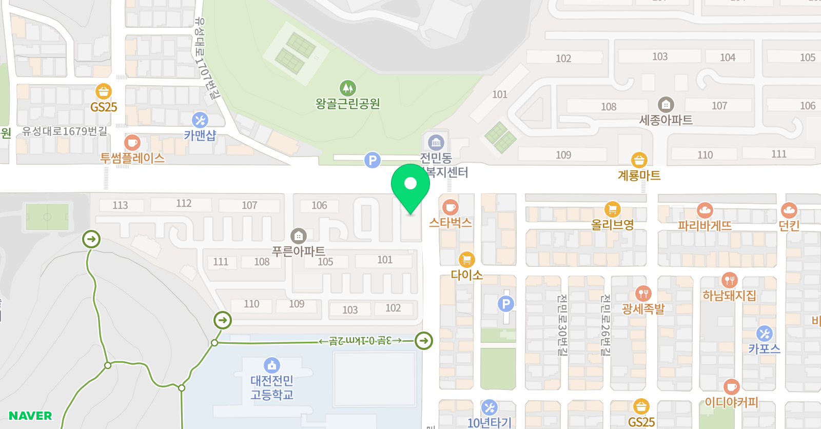 생각나무 미술 위치