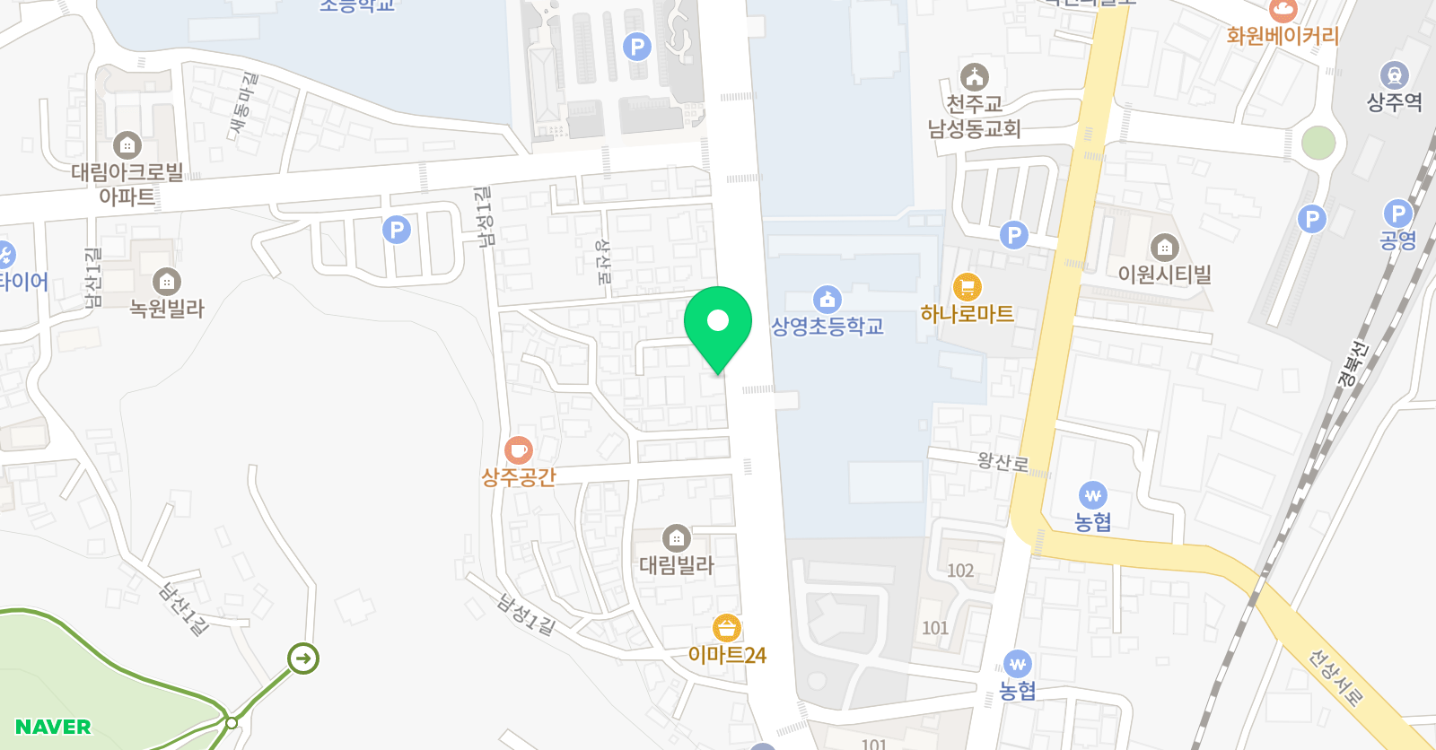 스마트해법 수학 상주상영점 위치