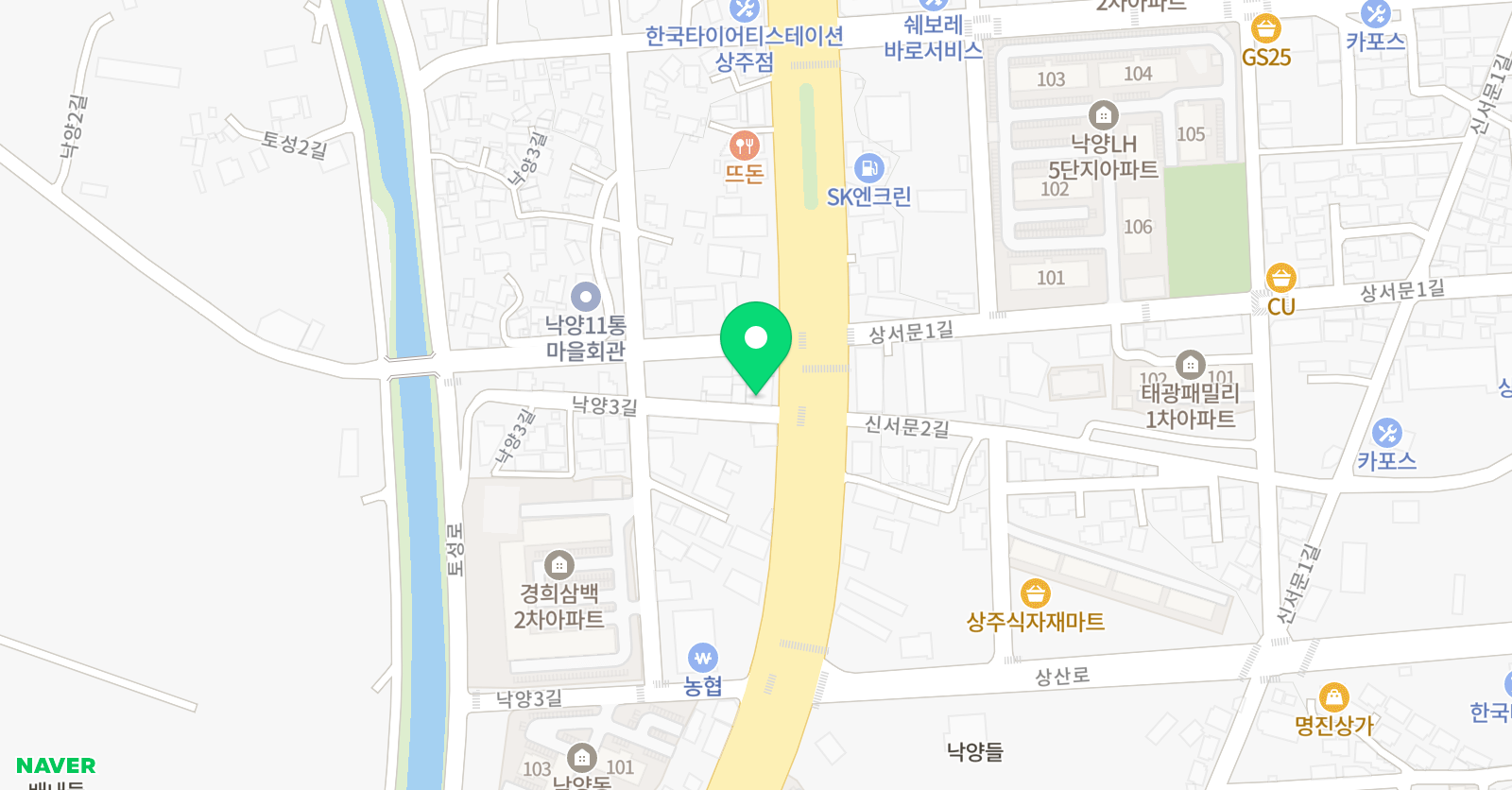 용인대 태풍 태권도 위치