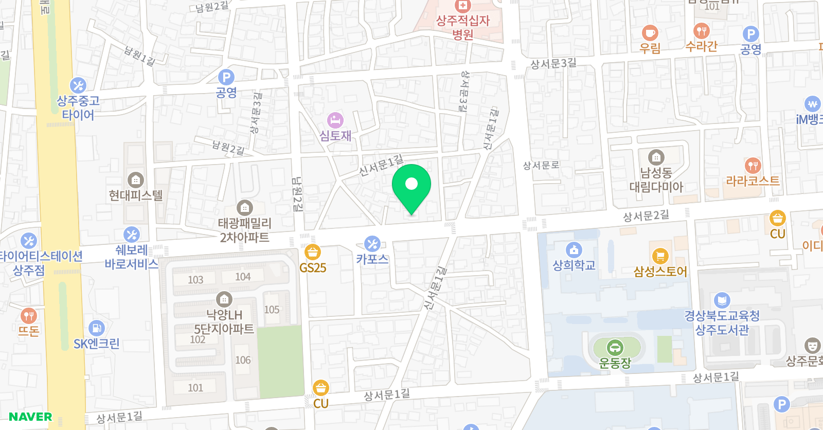 PDI 국제어학원 상주캠퍼스 위치