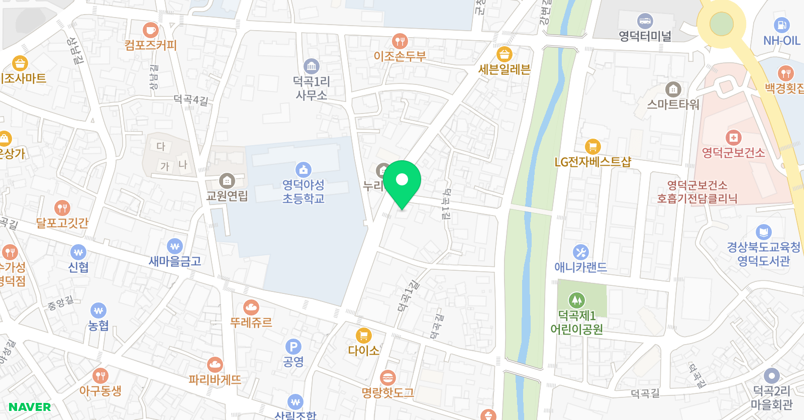 재능교육 학습센터 영덕 위치