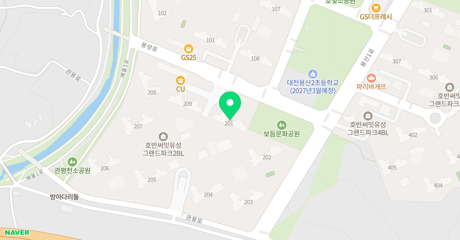 삼성 영어셀레나 용산호반써밋2단지학습관 위치