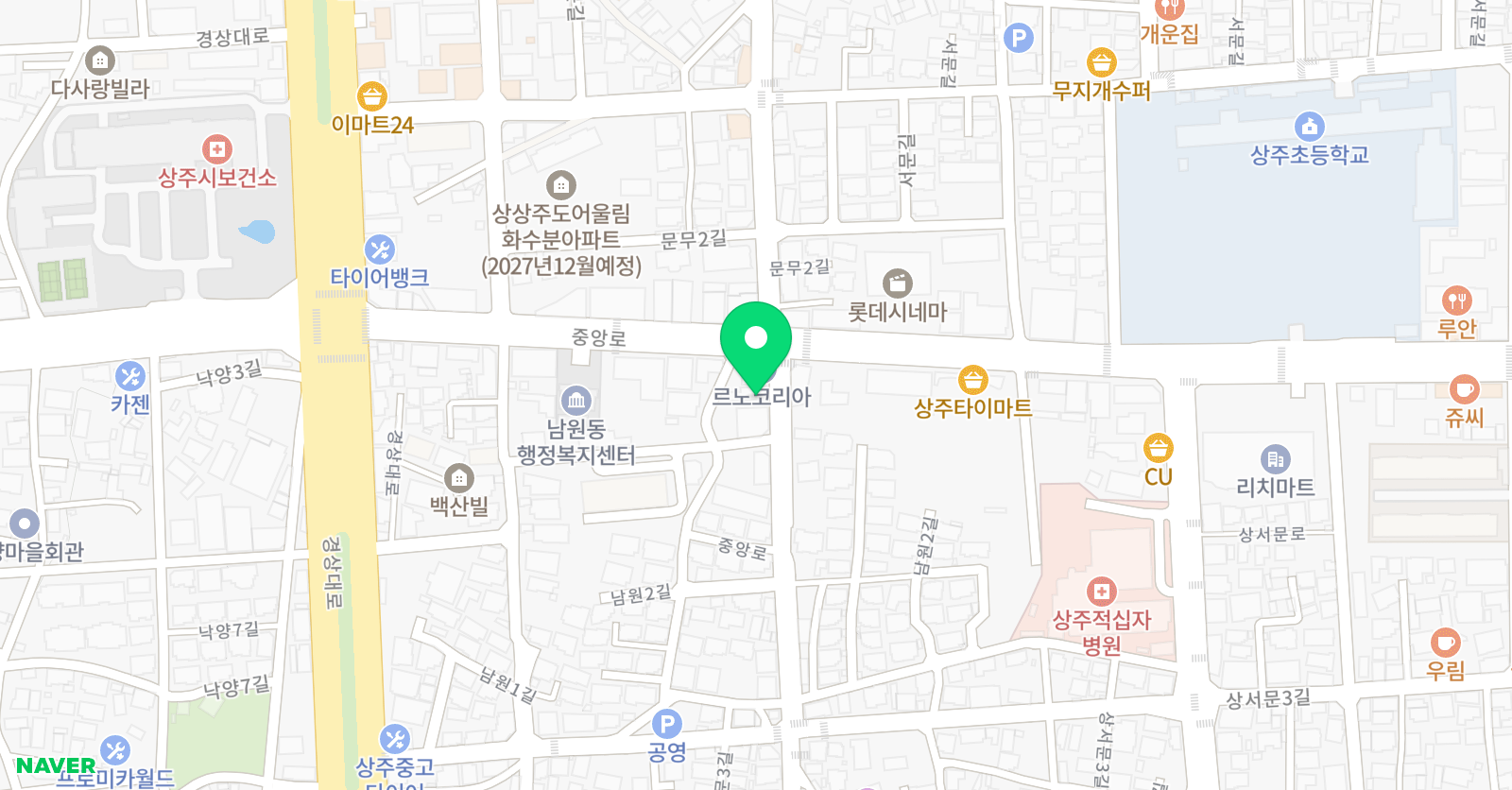 매쓰플랜 수학학원 상주중앙캠퍼스 위치