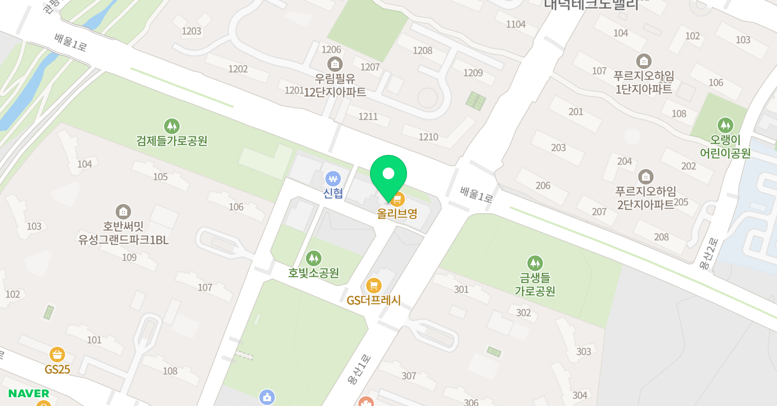 바움수학교습소 위치