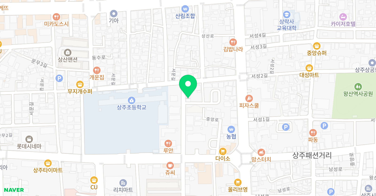 셀파우 등생교실 상주비투비 학원 위치