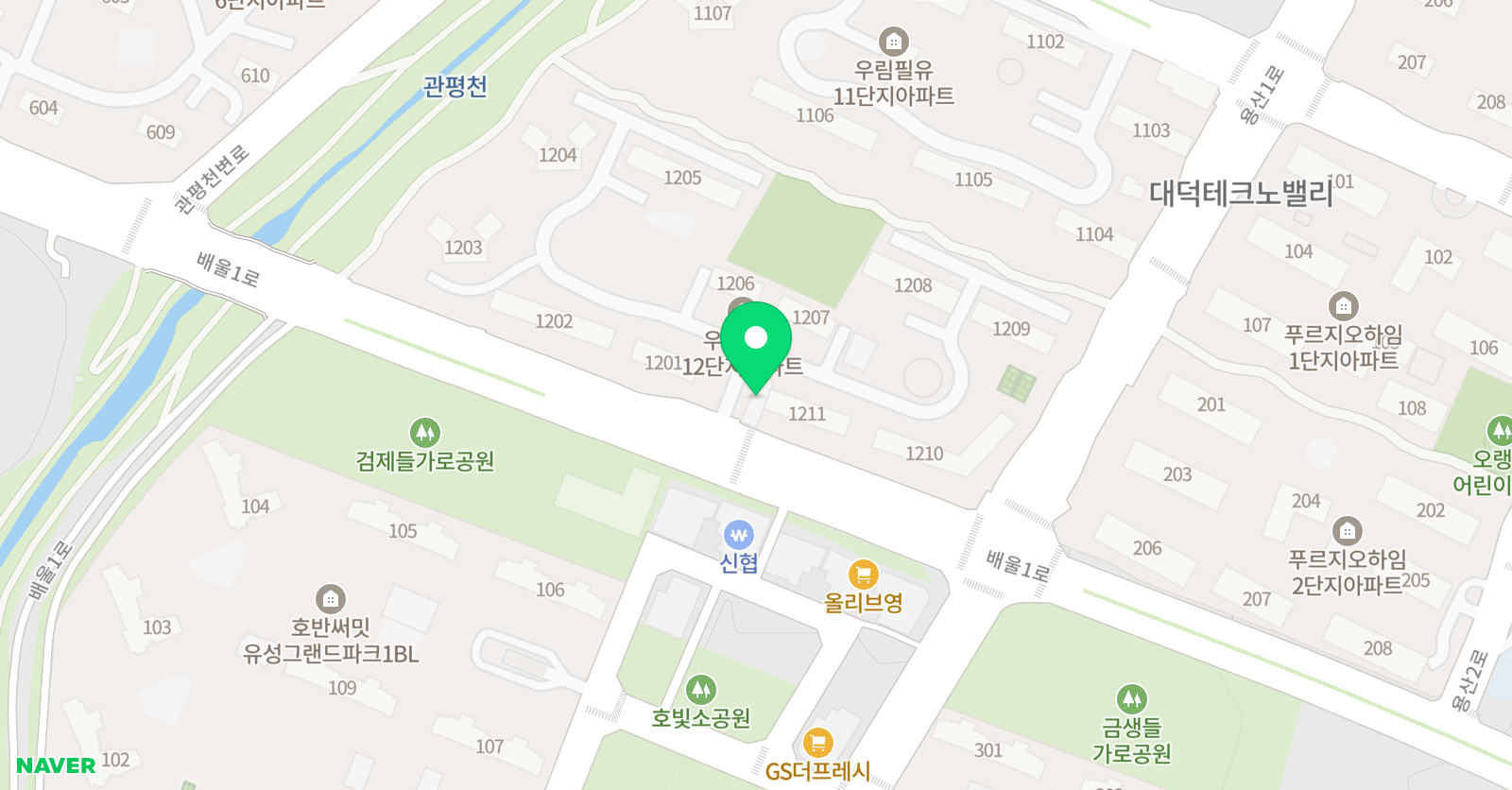 뮤엠 영어 용산우림필유점 위치
