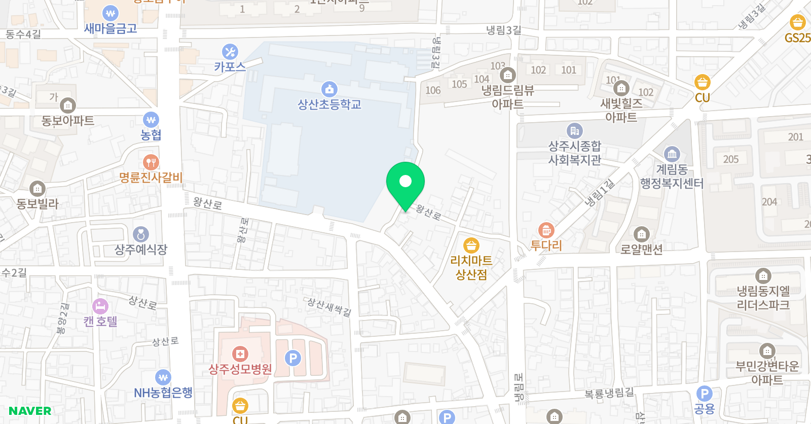 경북대한미 태권도장 위치