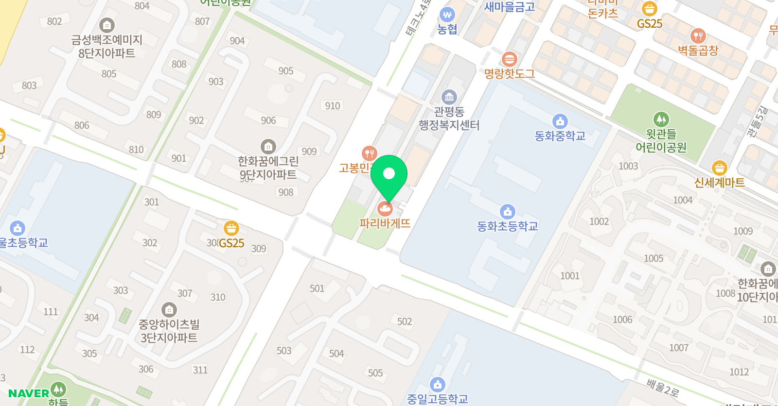 곰쌤 국어논술 학원 위치