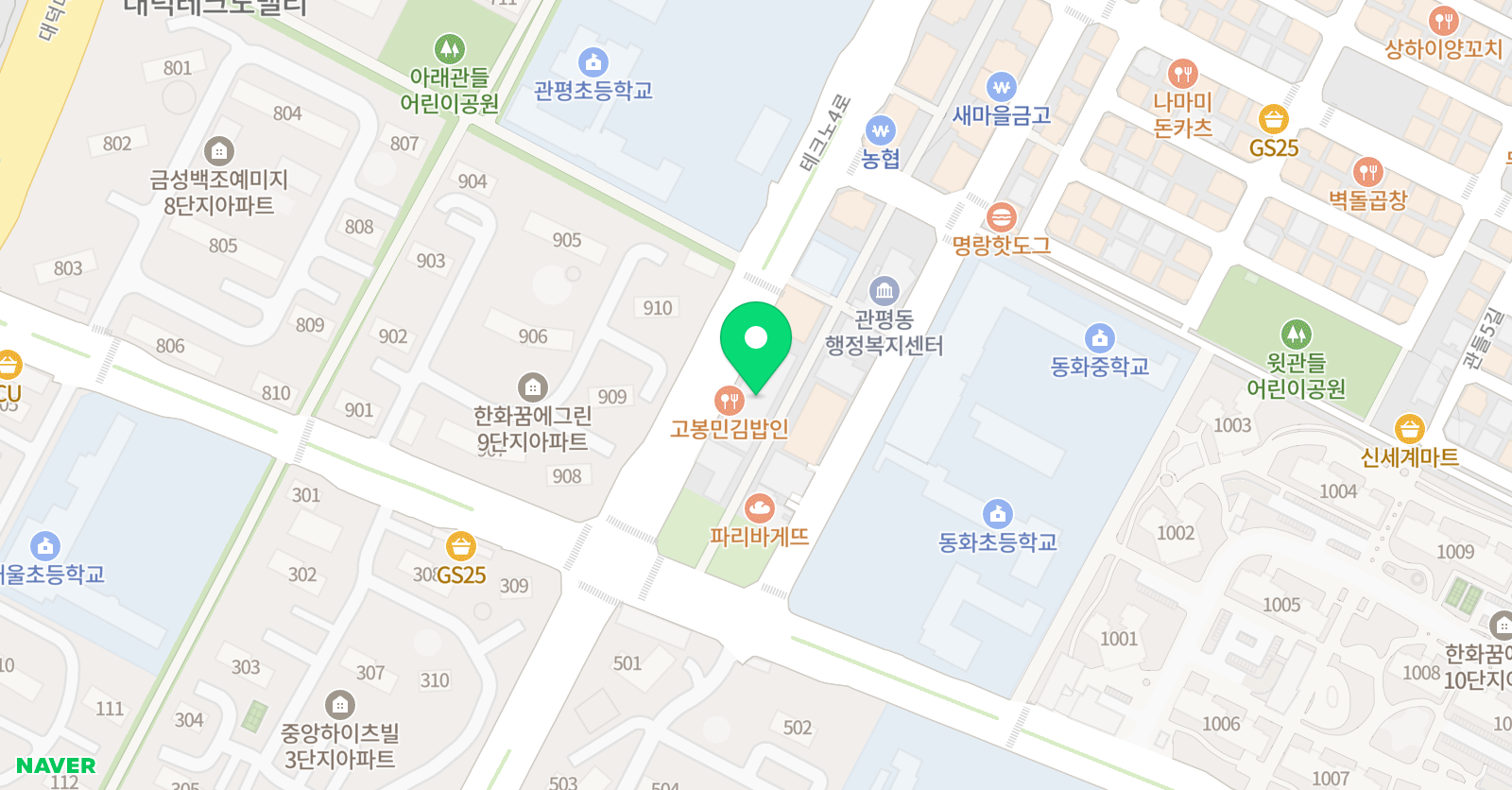윤선생 IGSE아카데미 아카데미 유성테크노 위치