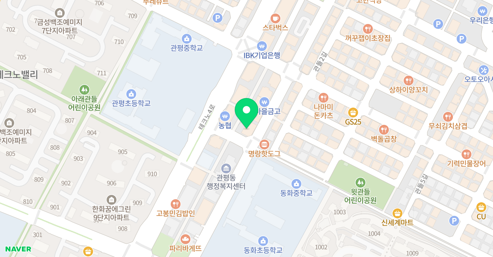 테크노 미술학원 위치