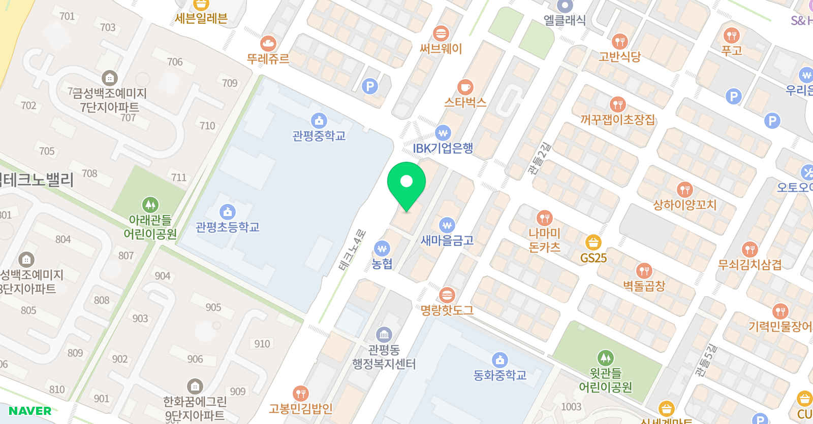 브이아이피 영어전문학원 위치