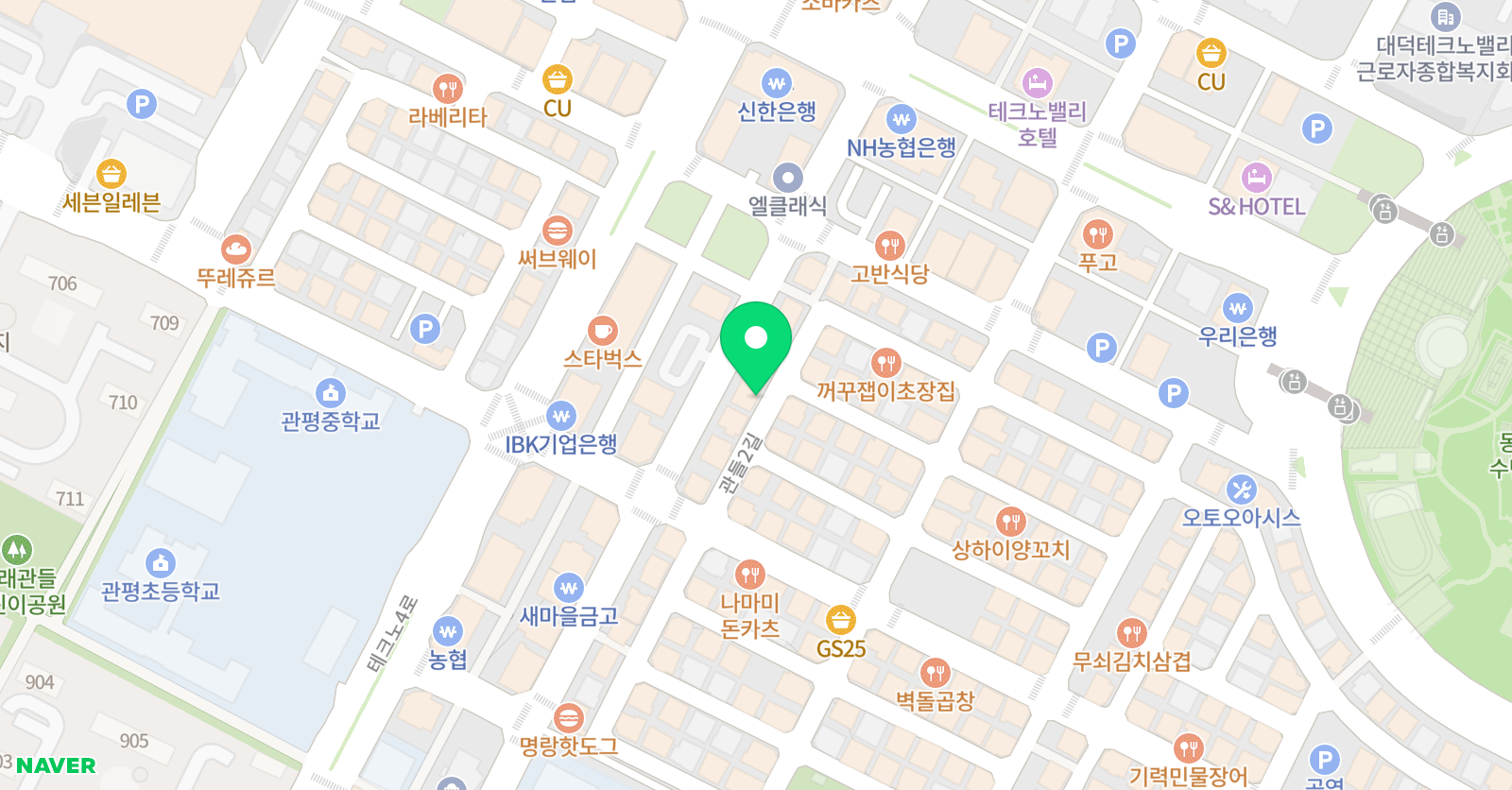 관평써미트입시영어 위치
