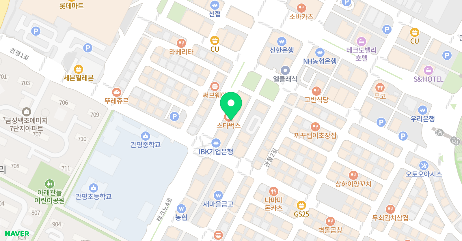 아일락 수학학원 위치