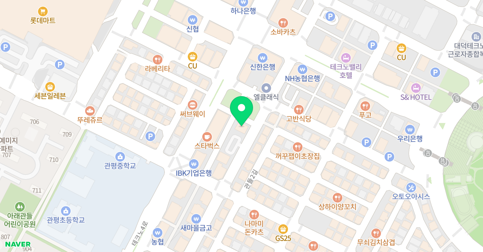 에이프릴 학원 대전테크노밸리캠퍼스 위치