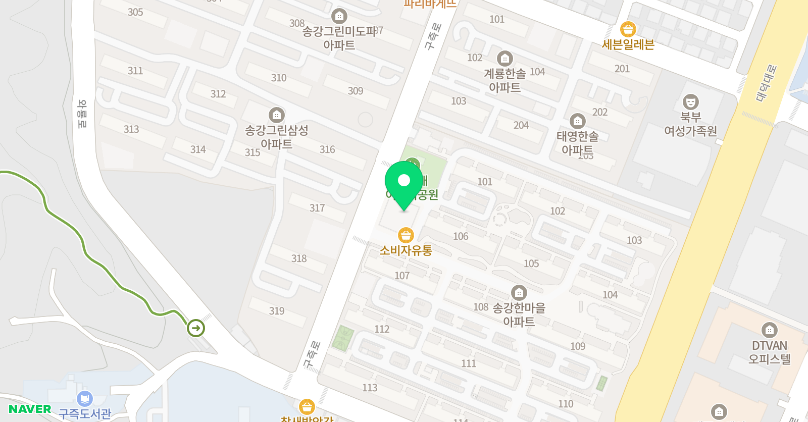 능률주니어랩 대전송강 교실 위치