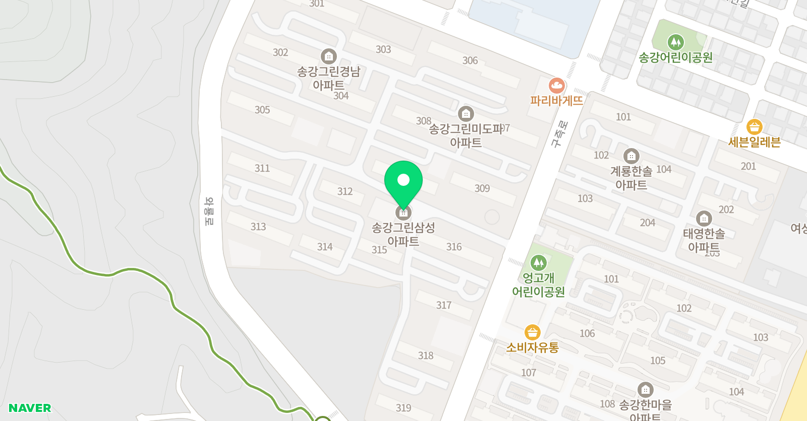송강예소피아노음악교습소 위치
