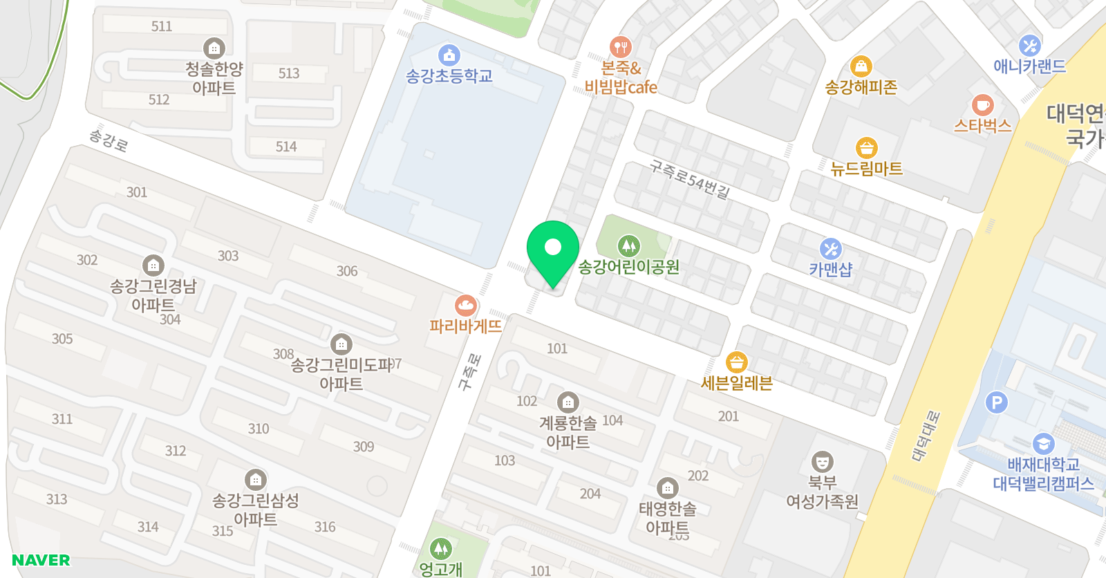 스마트해법 영어 송강한솔교실 위치