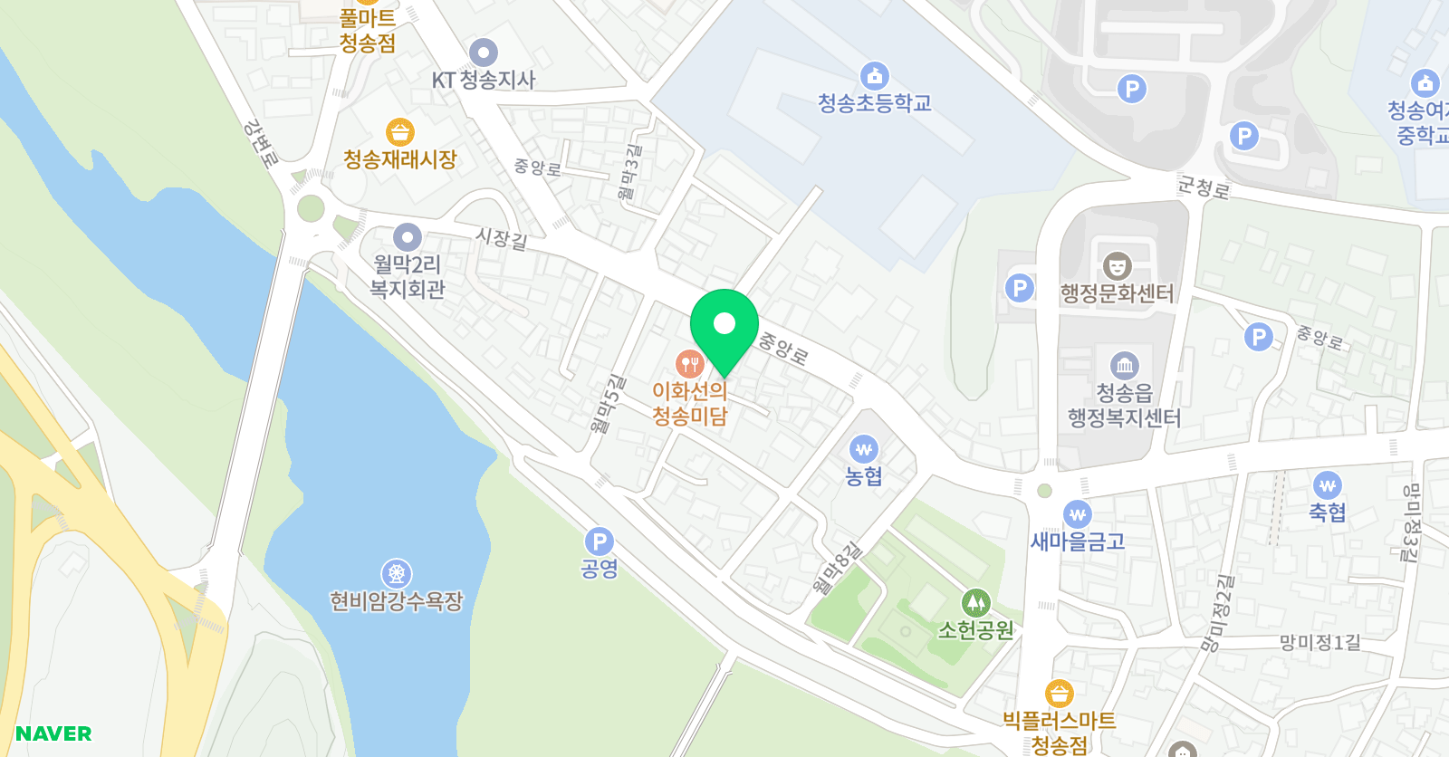 스마트해법 수학 청송점 위치