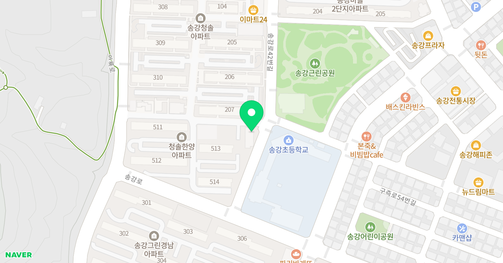 푸른 미술학원 위치