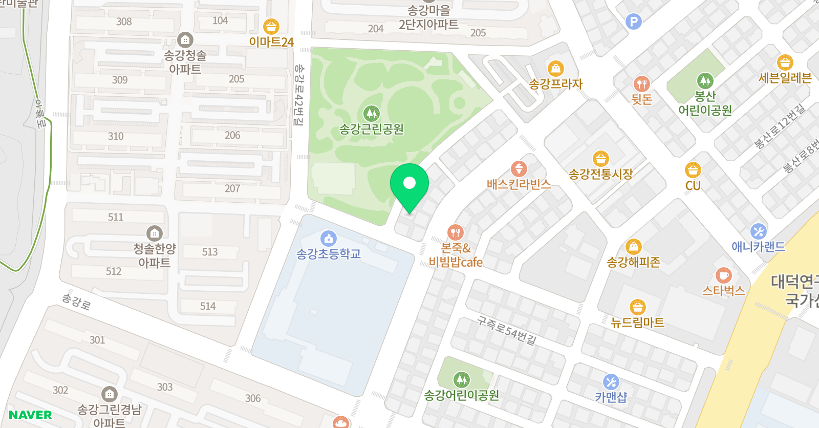 청솔 GnB 영어수학 학원 위치