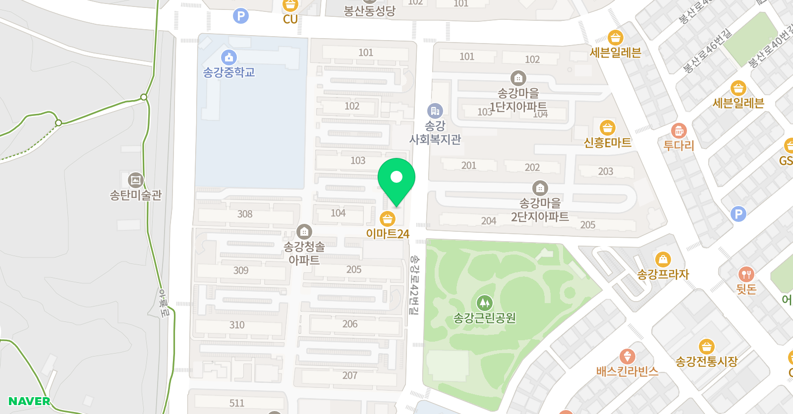 용인대효 태권도장 위치