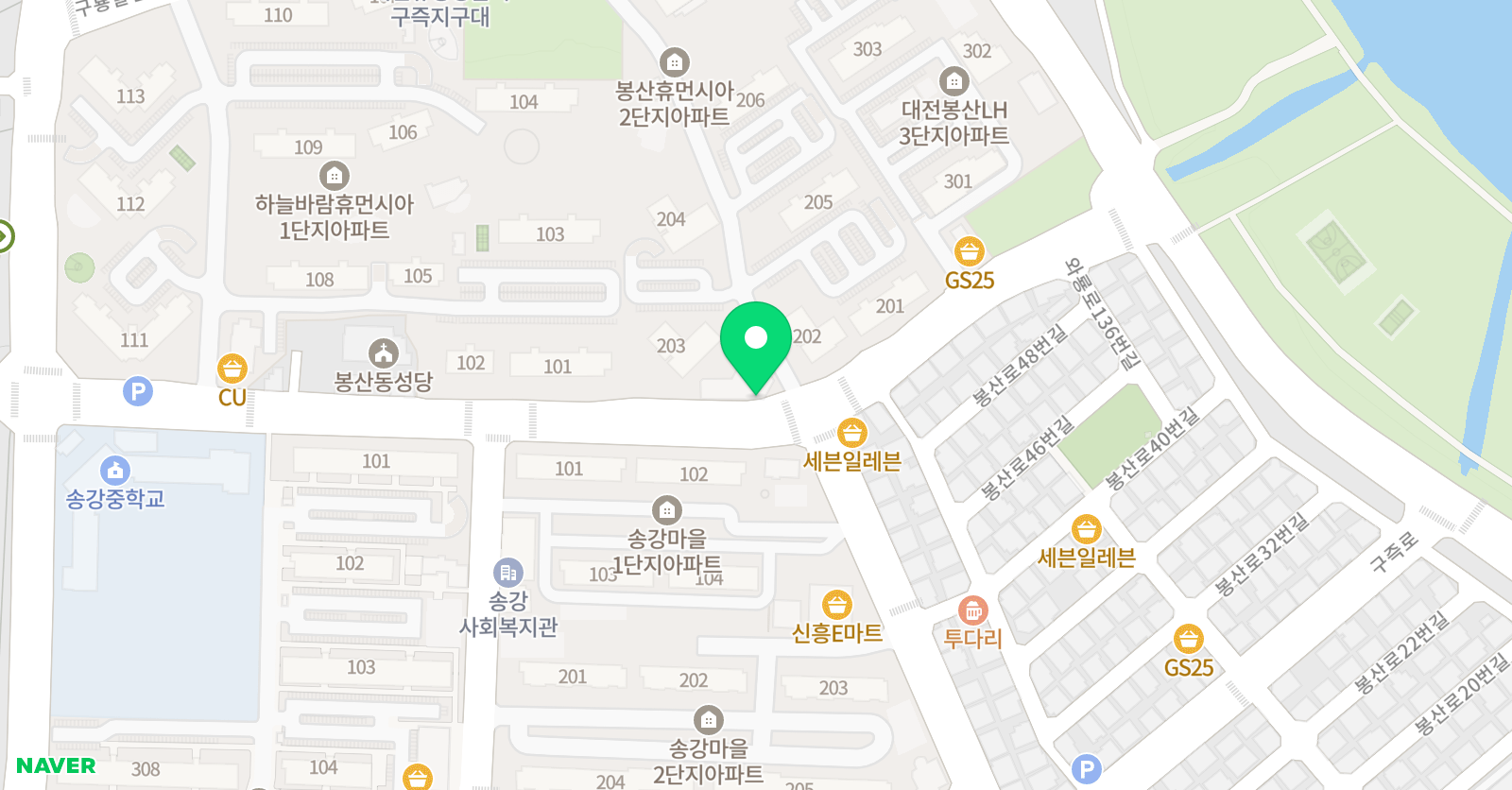 뮤엠 영어교습소 구즉초점 위치
