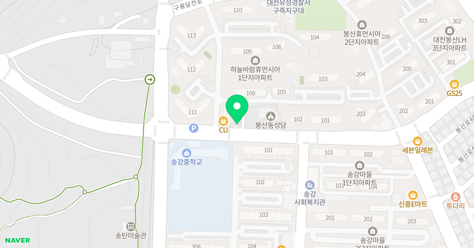 삼성 영어학원 봉산 에리카 교실 위치