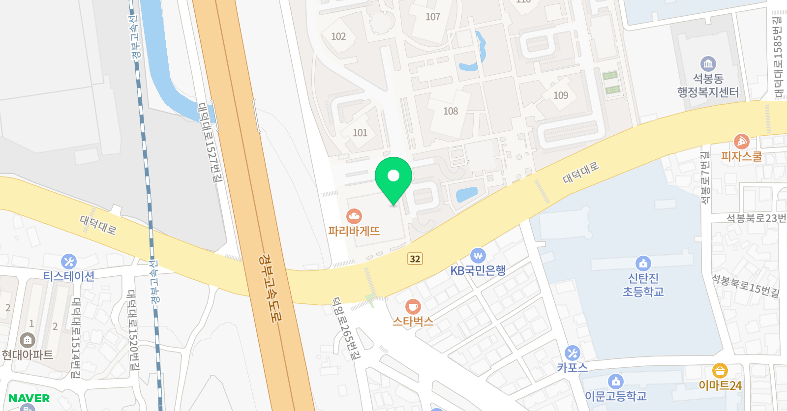 더뮤즈 음악학원 위치