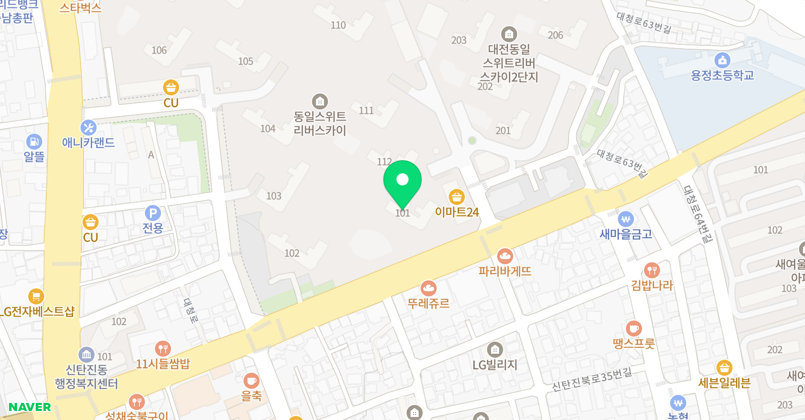 리드인동일 스위트점 위치