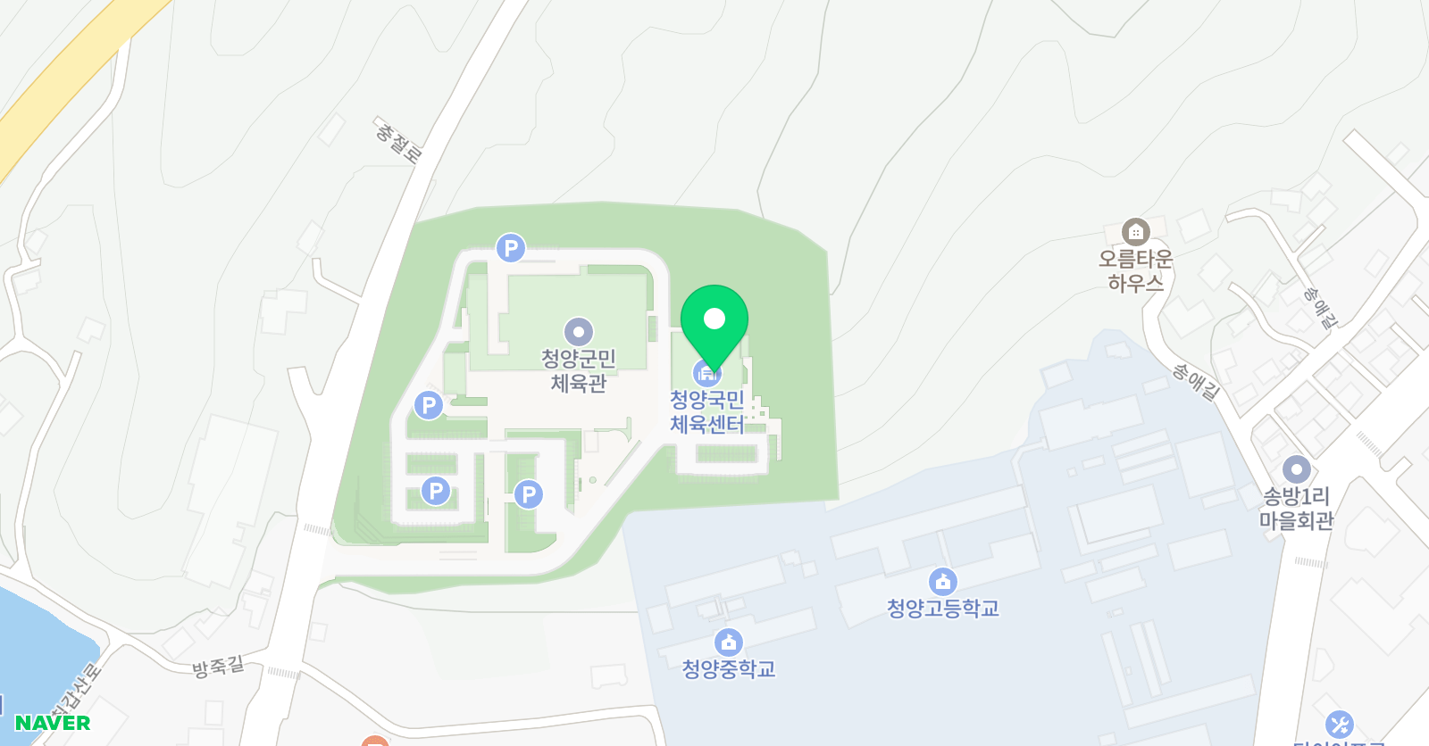 청양 국민 체육센터 실내수영장 위치