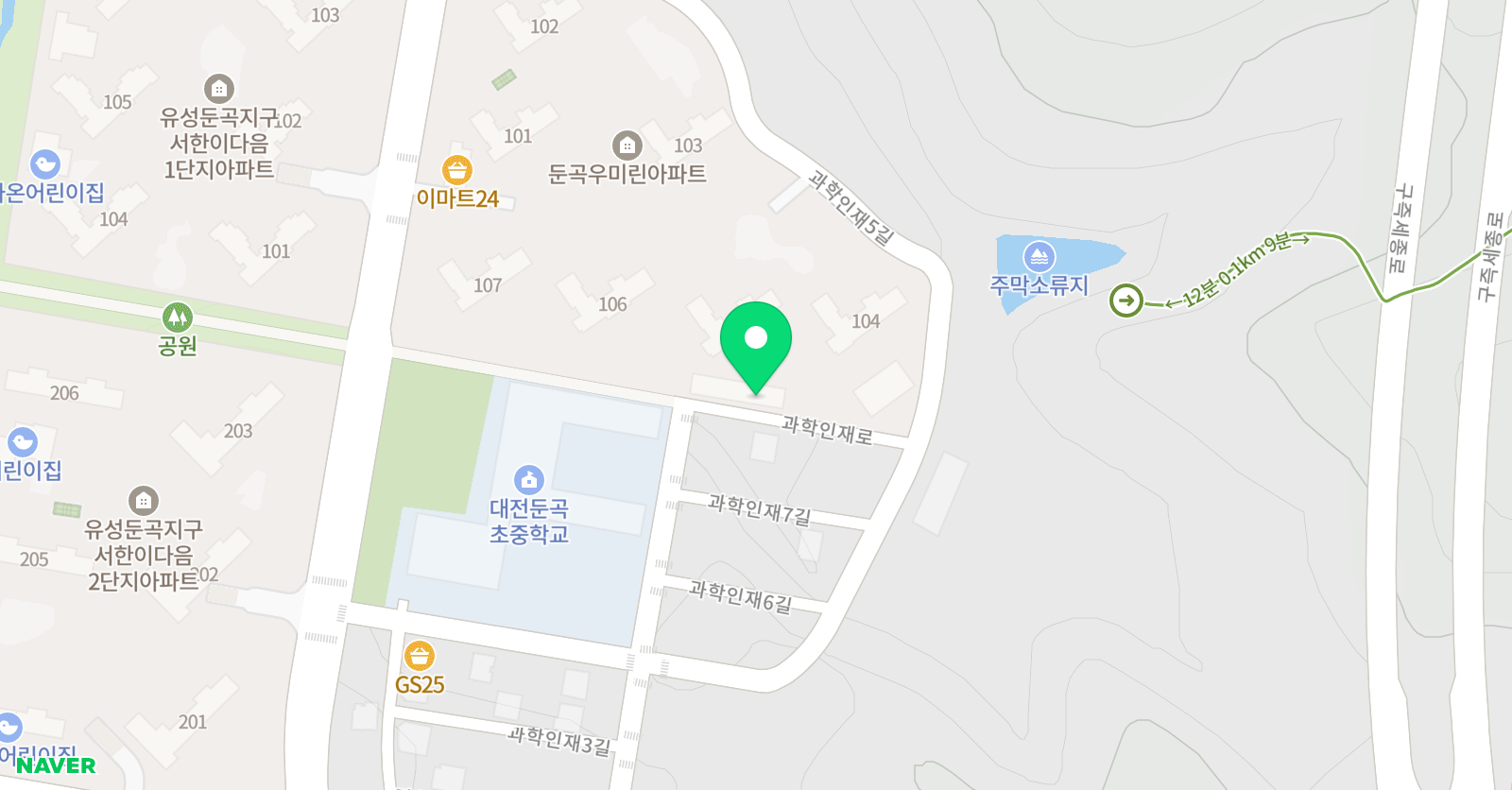 뮤엠 영어 둔곡점 위치