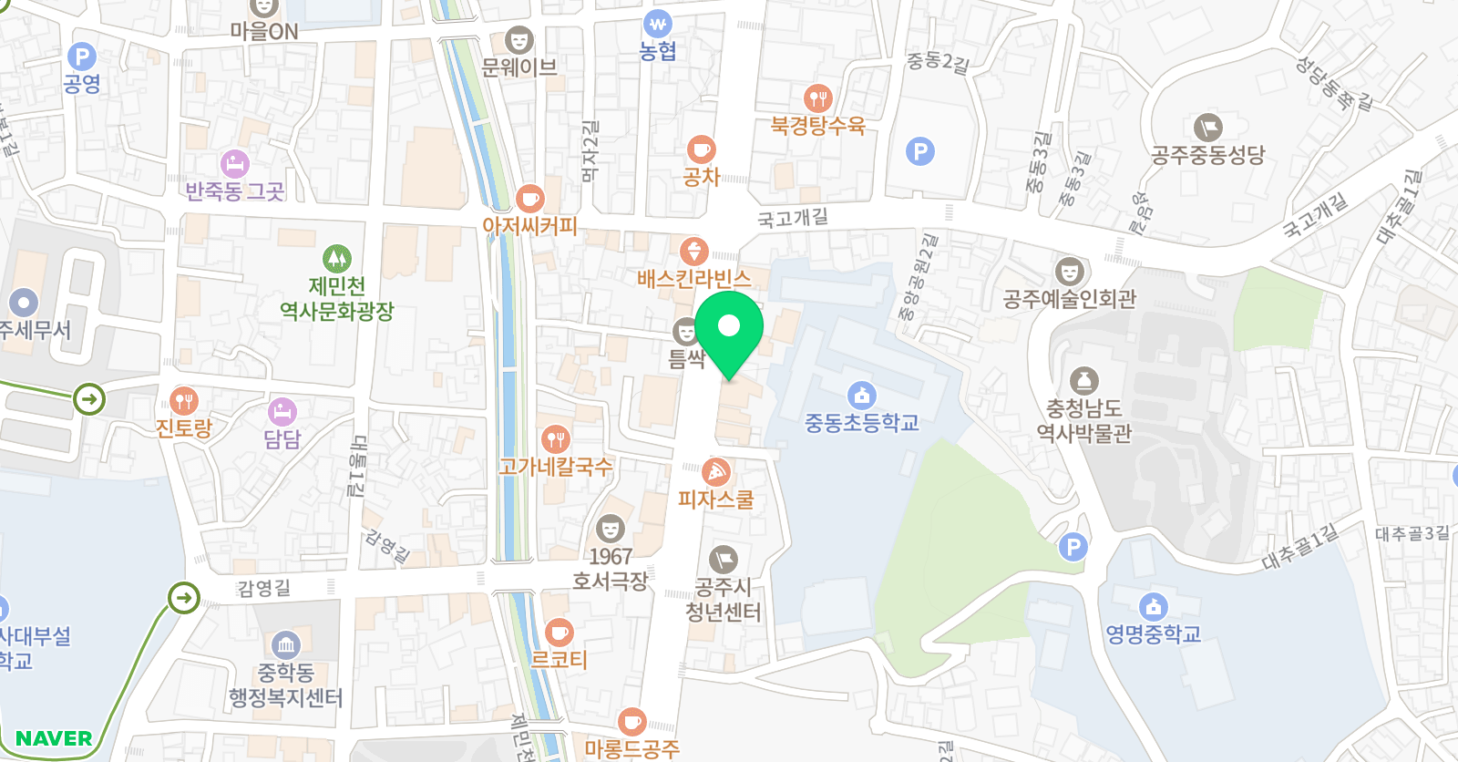 중동 한일 태권도 위치