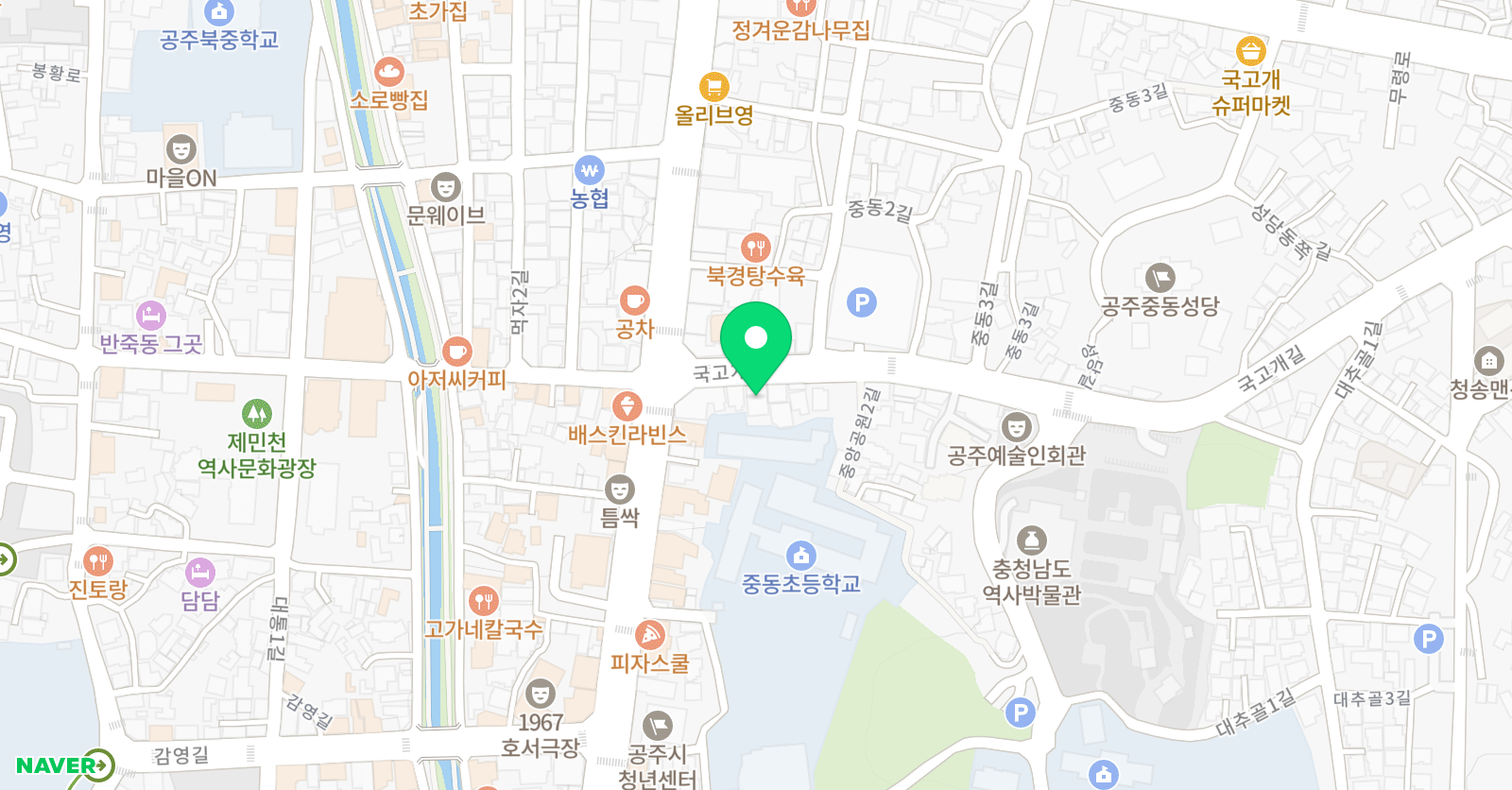유니팝 미술학원 공주센터 위치