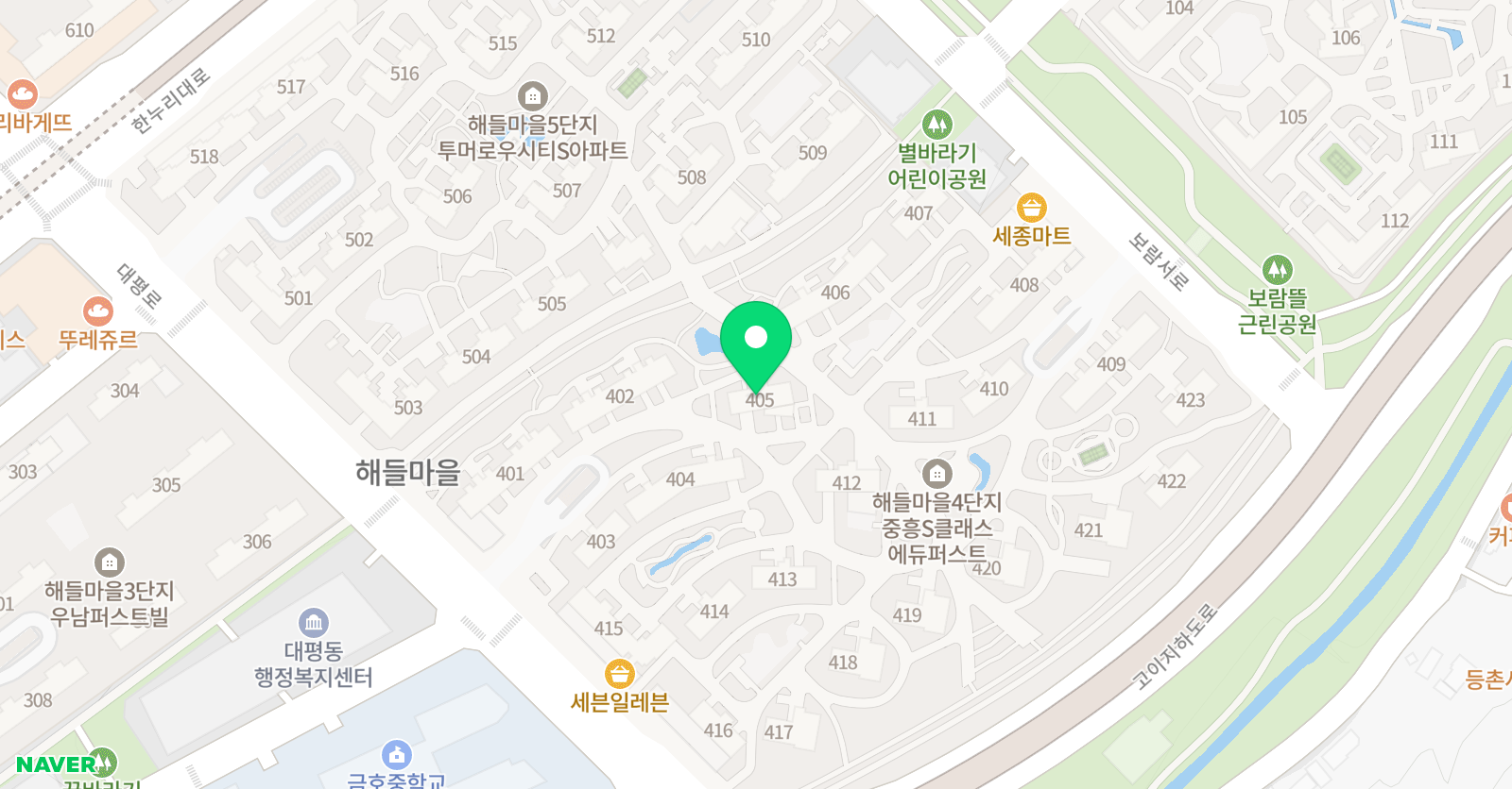 꽃샘&권샘 라솜 수학 위치