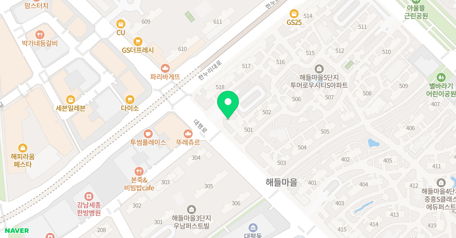 삼성 영어학원 대평교실 위치