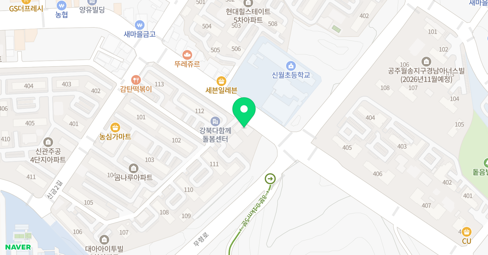 바른 수학학원 공주캠퍼스 위치