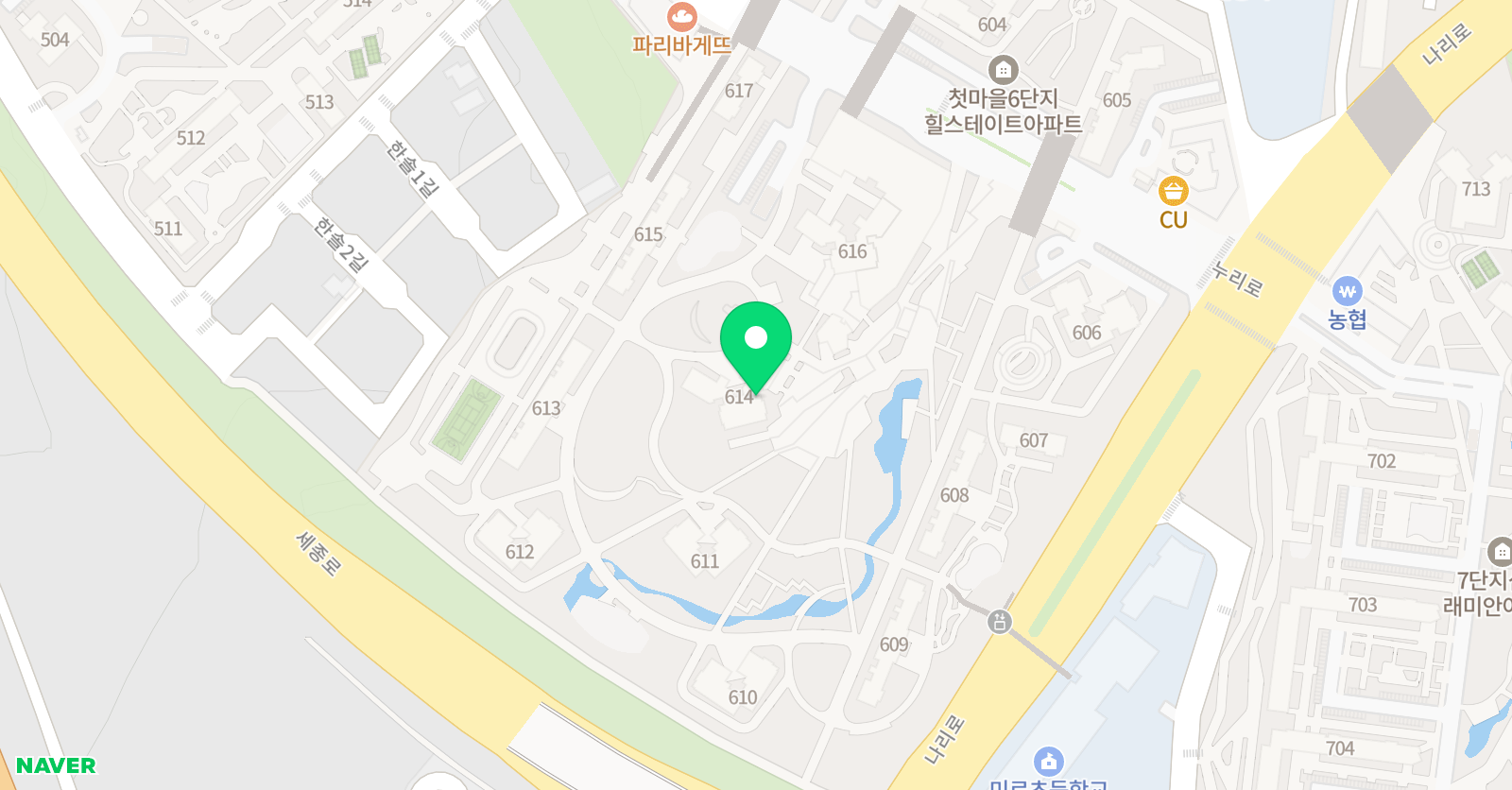 아소비 세종첫마을6단지점 위치