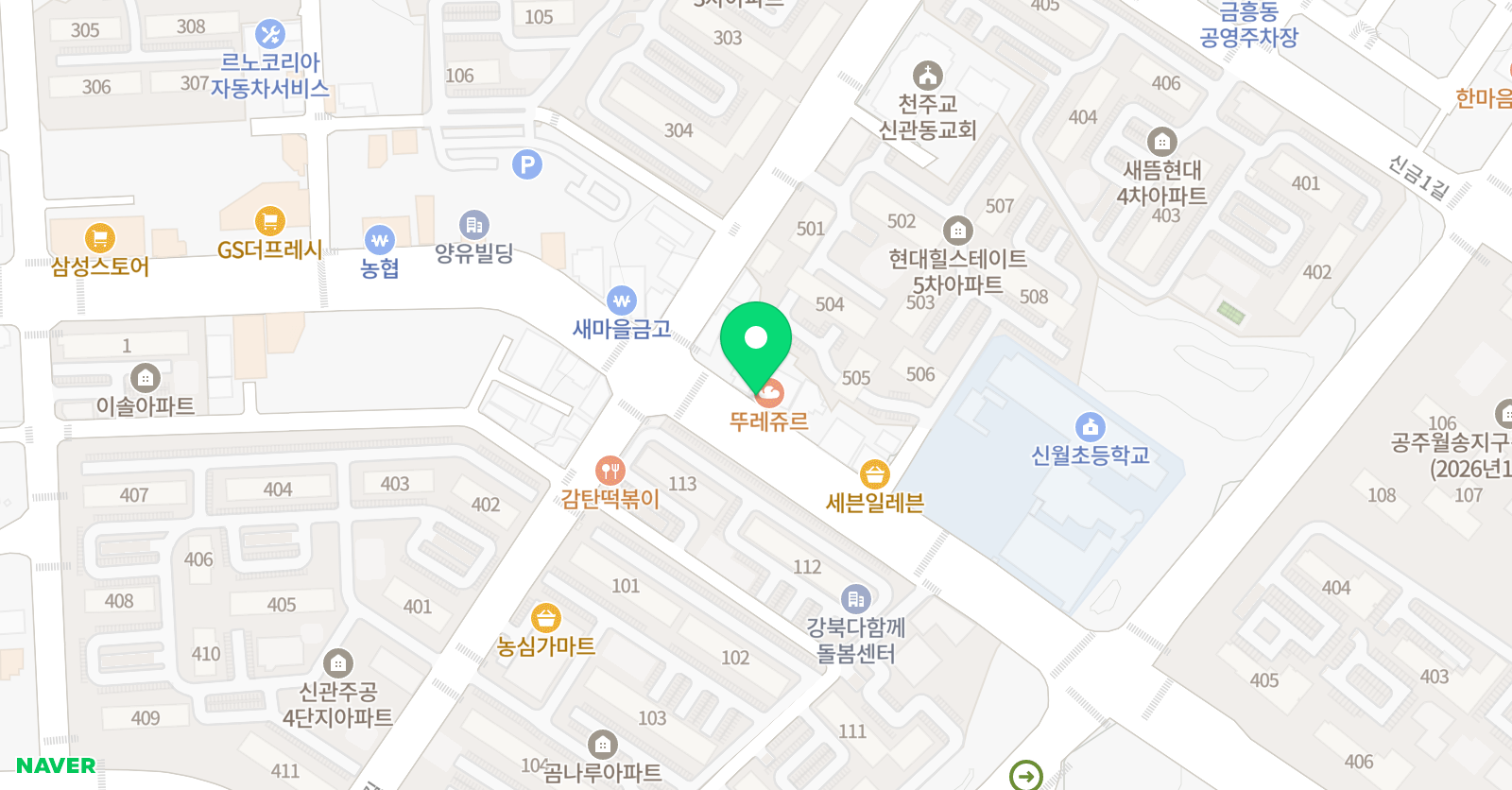 홍선생 수학학원 위치